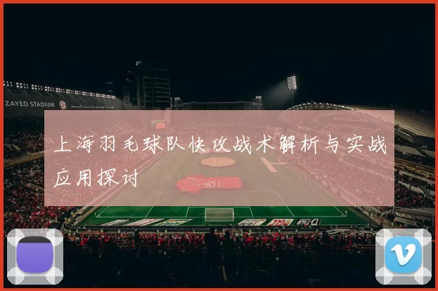 上海羽毛球队快攻战术解析与实战应用探讨